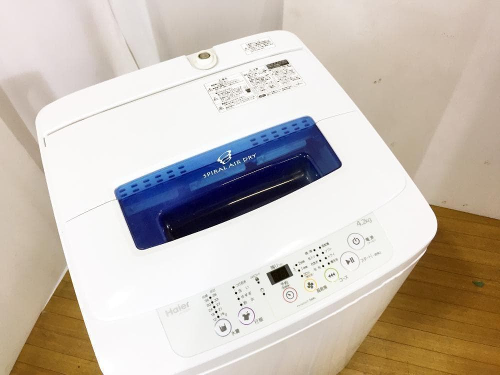 送料無料★美品 中古★Haier☆4.2kg☆全自動洗濯機【JW-K42H】