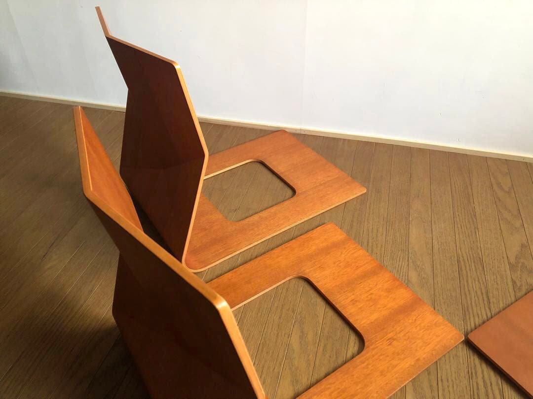天童木工 プライウッド 座椅子 4脚セット 和家具 ペリアン ジャパニーズモダン