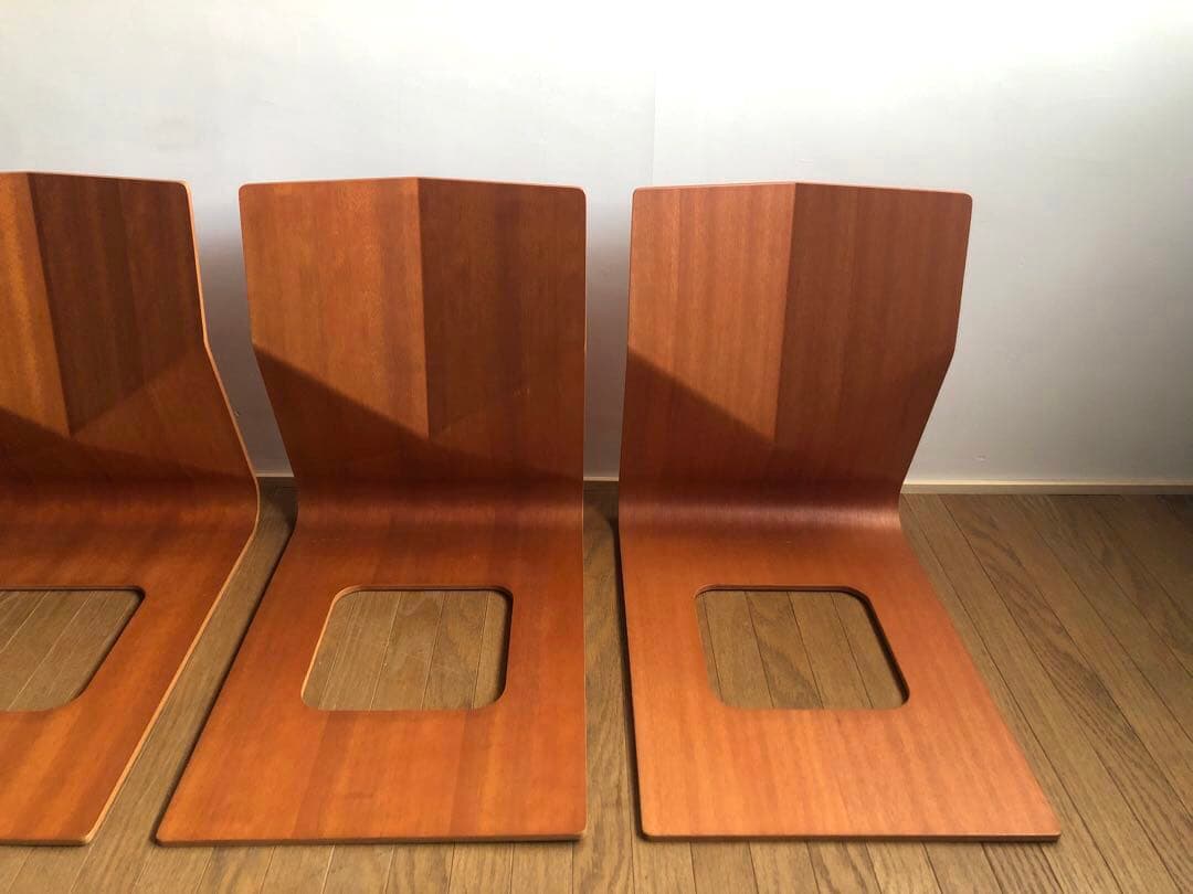 天童木工 プライウッド 座椅子 4脚セット 和家具 ペリアン ジャパニーズモダン