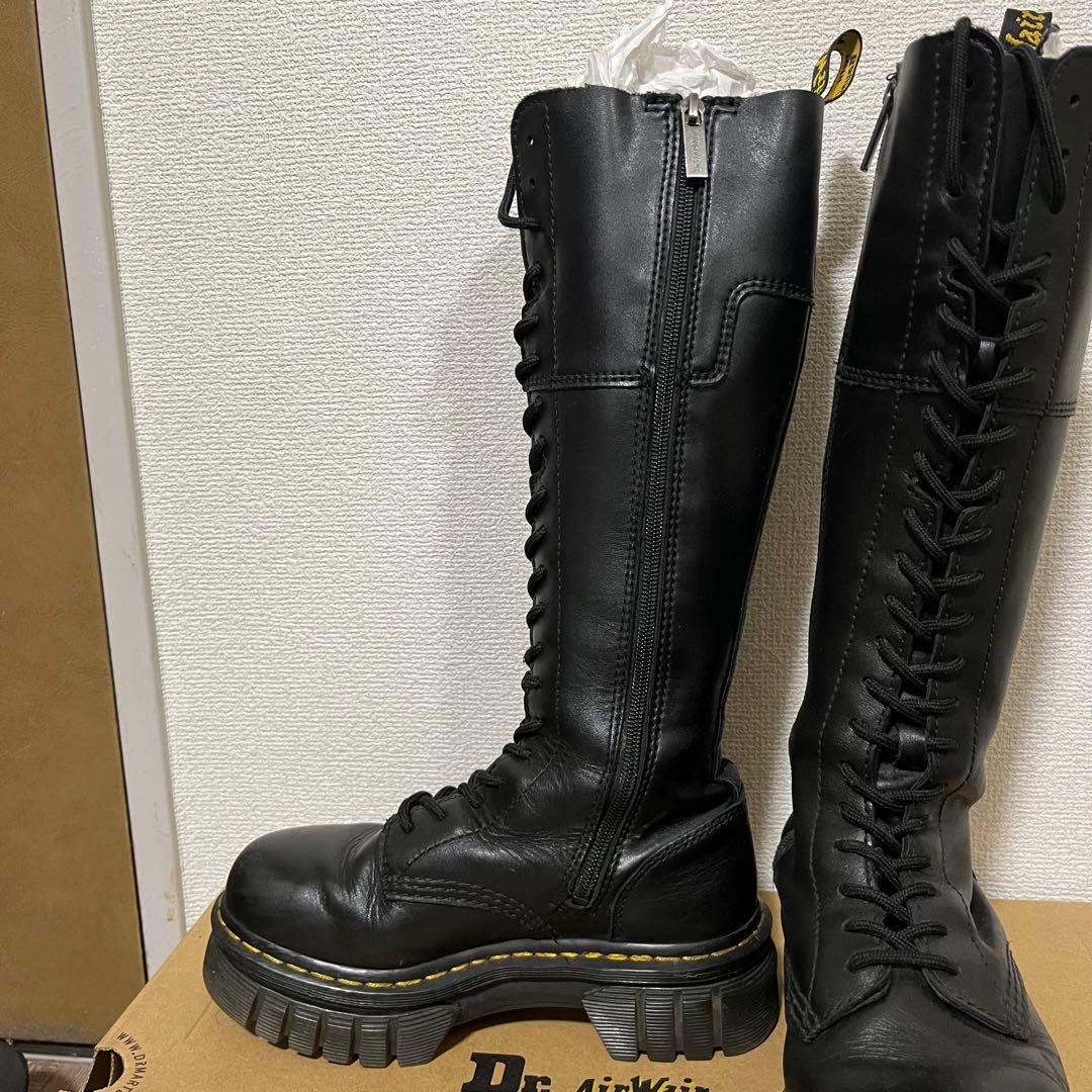 最終値下‼️Dr.Martens AUDRICK20ホール厚底ロングブーツ UK4