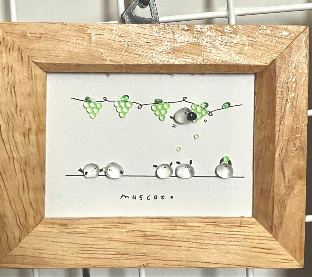 ハンドメイド作品セット⭐︎シマエナガ　シーグラスアート