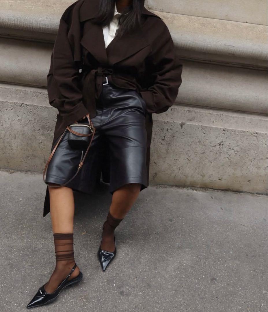 PRADA イエロー ミュール ローヒール