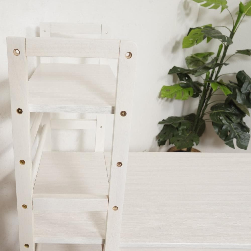 フォロー割【新品】ラック付きデスク　可動式棚　幅105cm　収納　多用途