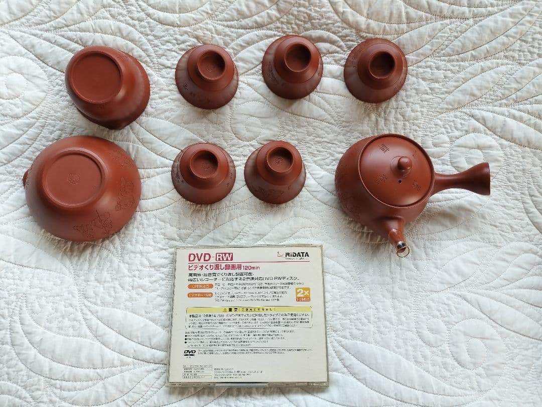 常滑焼　吉川秀樹　朱泥　茶器セット