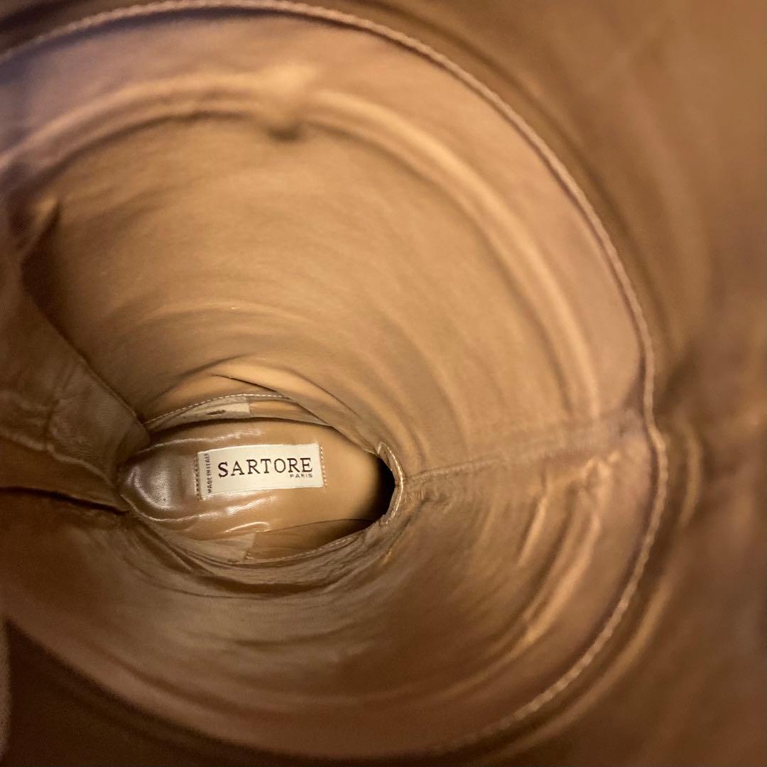 美品　SARTORE サルトル　シングルバックベルト　ジョッキーブーツ　ブラウン