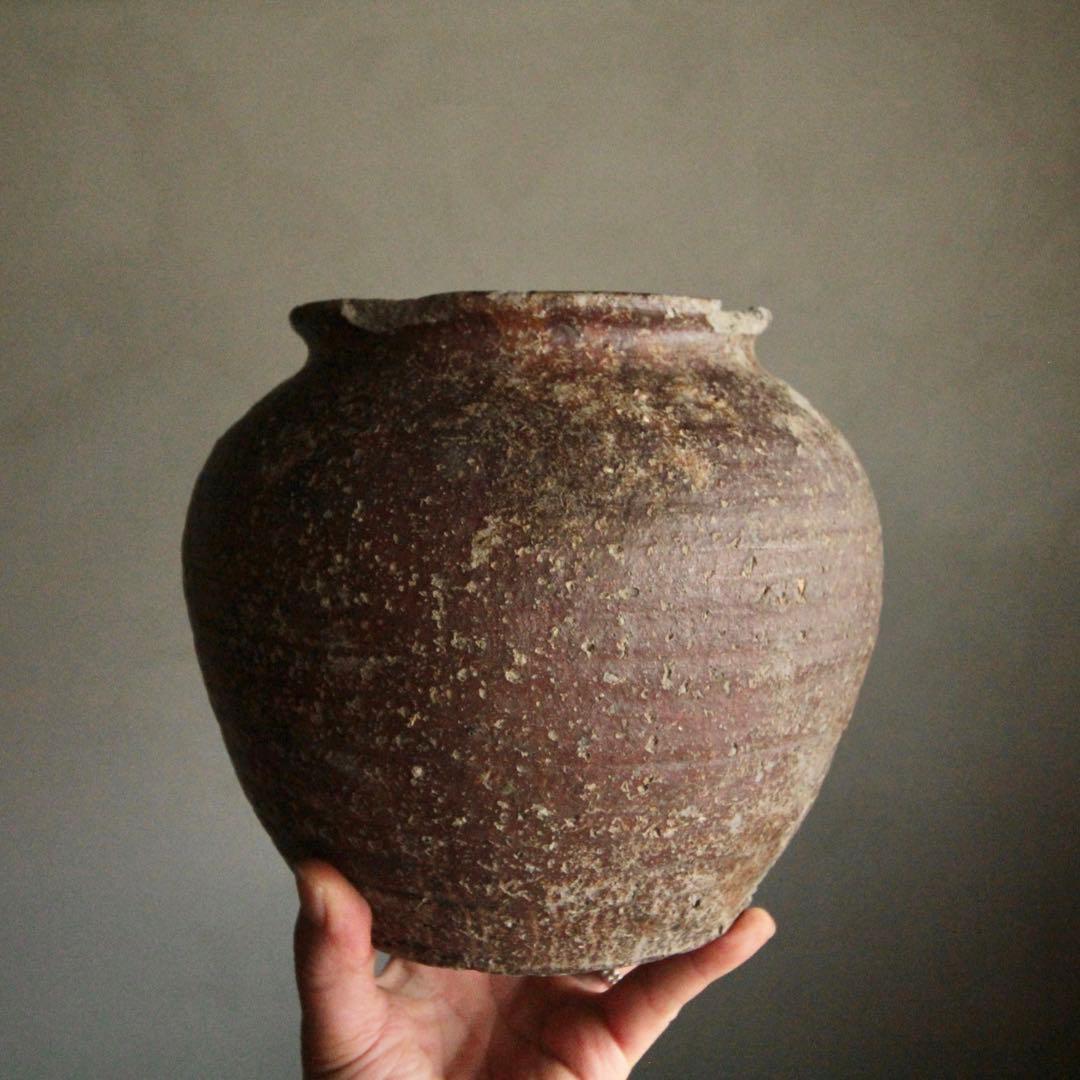 信楽焼 壺 枯れ壺 江戸期 信楽壺 古信楽 古美術 古い壺 古道具 アンティーク