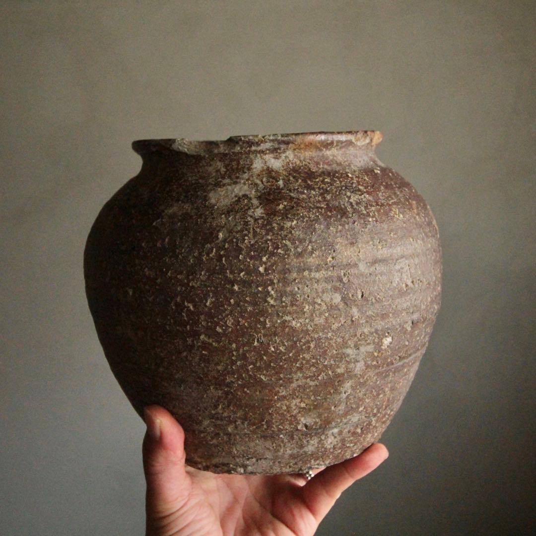 信楽焼 壺 枯れ壺 江戸期 信楽壺 古信楽 古美術 古い壺 古道具 アンティーク