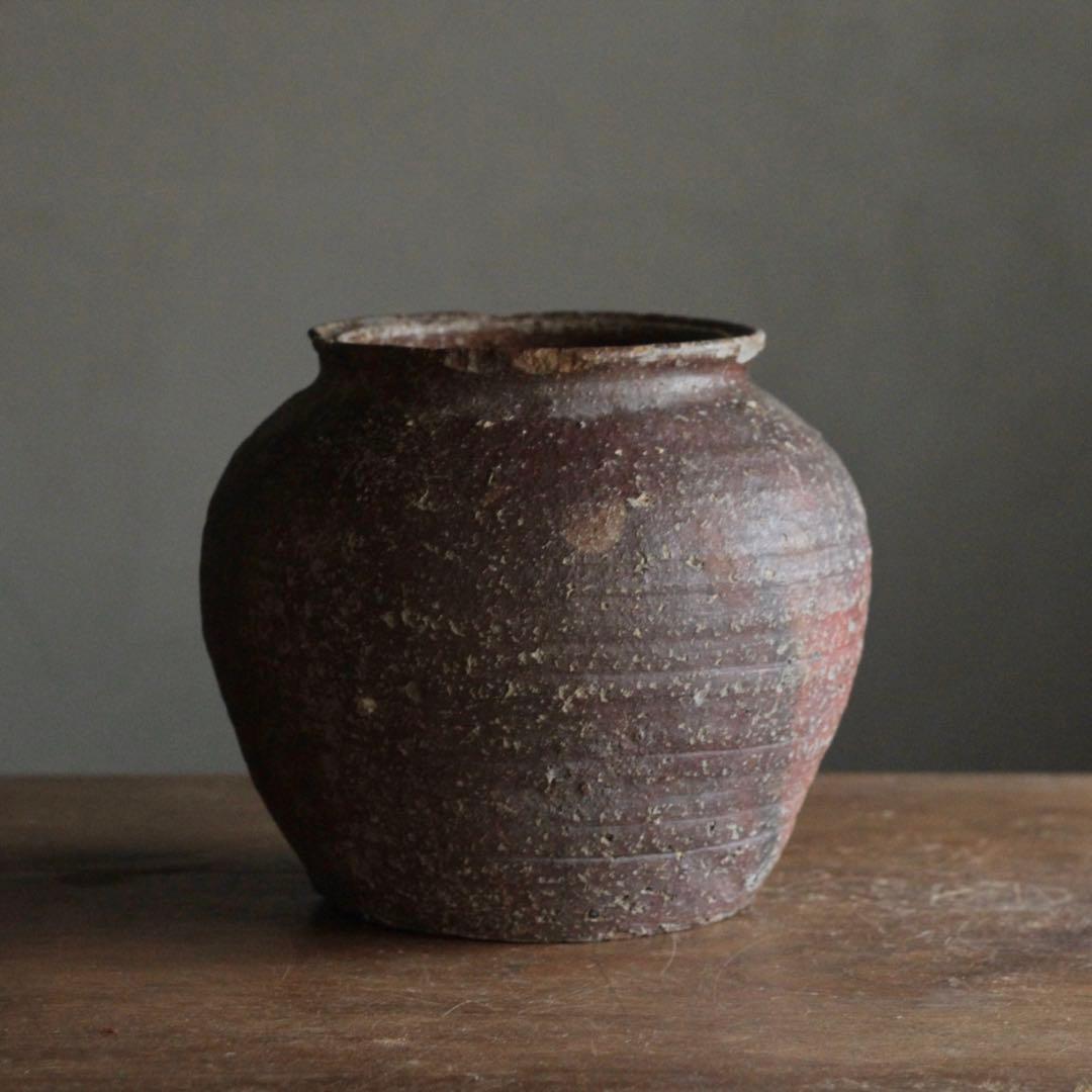 信楽焼 壺 枯れ壺 江戸期 信楽壺 古信楽 古美術 古い壺 古道具 アンティーク