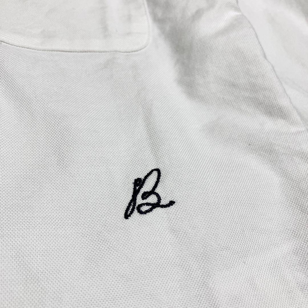 【美品】マディソンブルー シャツ　ブラウス　長袖　ボタンダウン 白 オックス生地