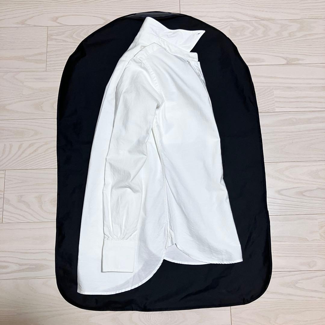 【美品】マディソンブルー シャツ　ブラウス　長袖　ボタンダウン 白 オックス生地