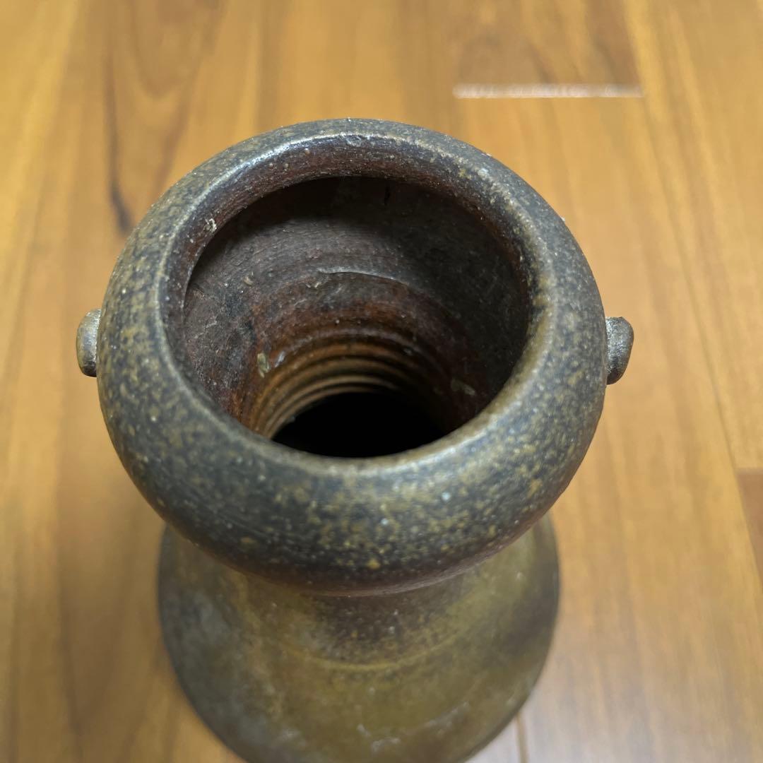 人間国宝　伊勢崎淳 備前焼き　花入れ　花瓶　箱無し　陶印