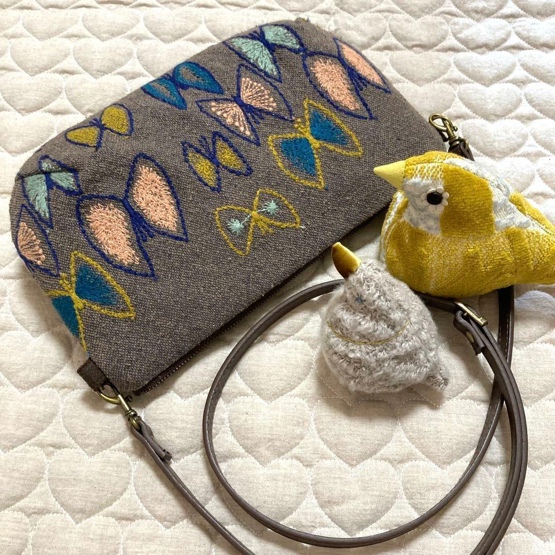 719 両面スカイフラワーのショルダーバッグ　sky flower ★レア★