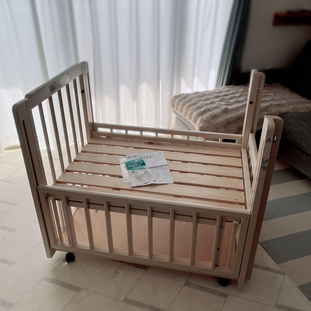 【目黒区引取】キンタロー ミニ3wayオープンベッド ホワイト 3面 木製