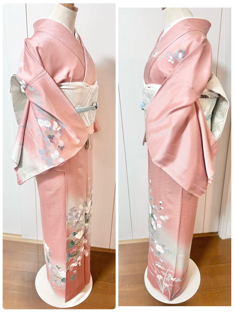 美品　正絹訪問着　フルセット4点　卒業式　入学式　七五三　お宮参り　西陣袋帯