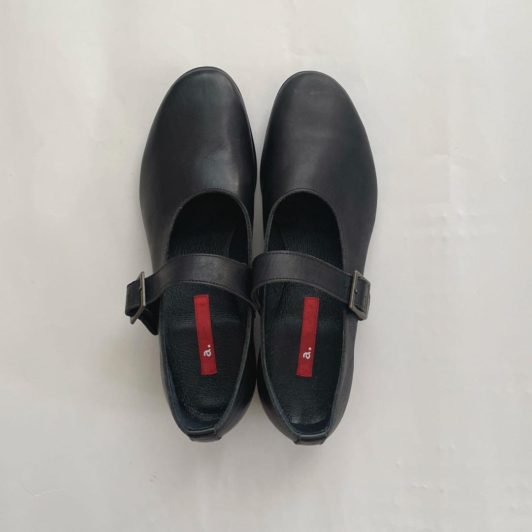 a. エードット　大橋歩さん　ワンストップ2 レザーシューズ 23cm 黒