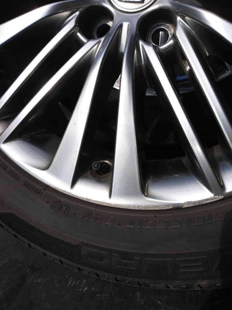 21系クラウン純正17インチアルミホイールタイヤ4本セット　引き取り限定