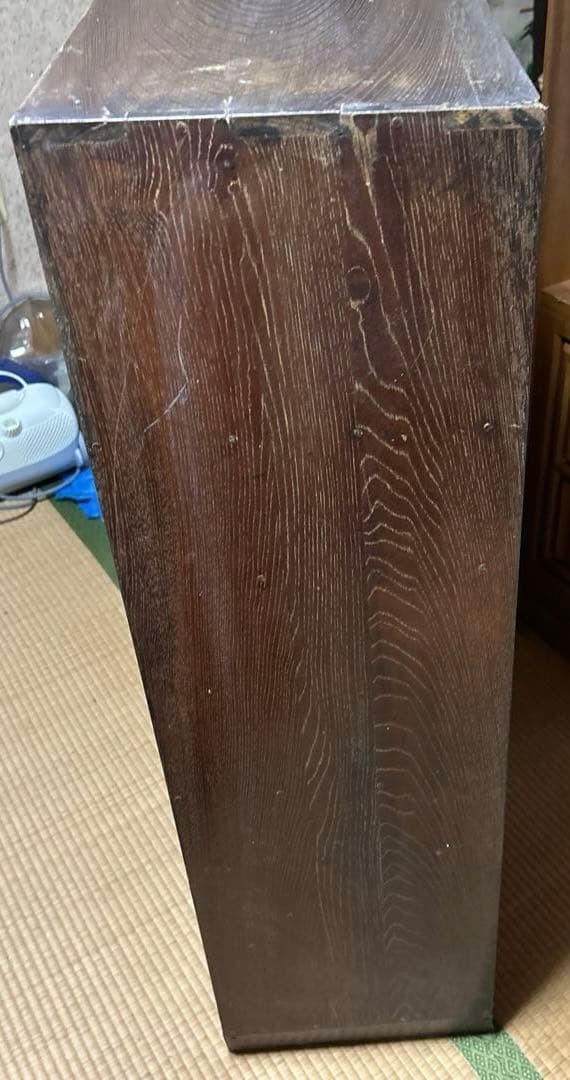 長期保管品 茶箪笥 茶タンス 木製 ガラス ビンテージ アンティーク 昭和レトロ