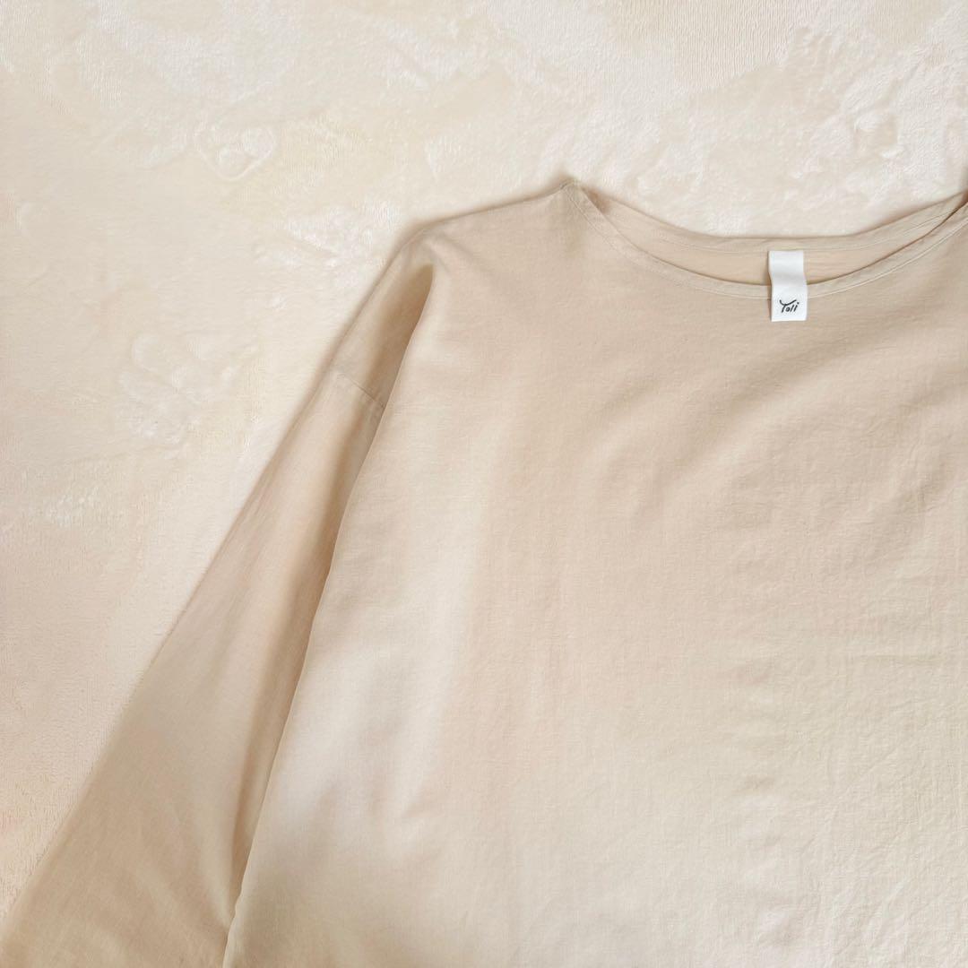 【美品】yoli simple wide blouse ブラウス ベージュ