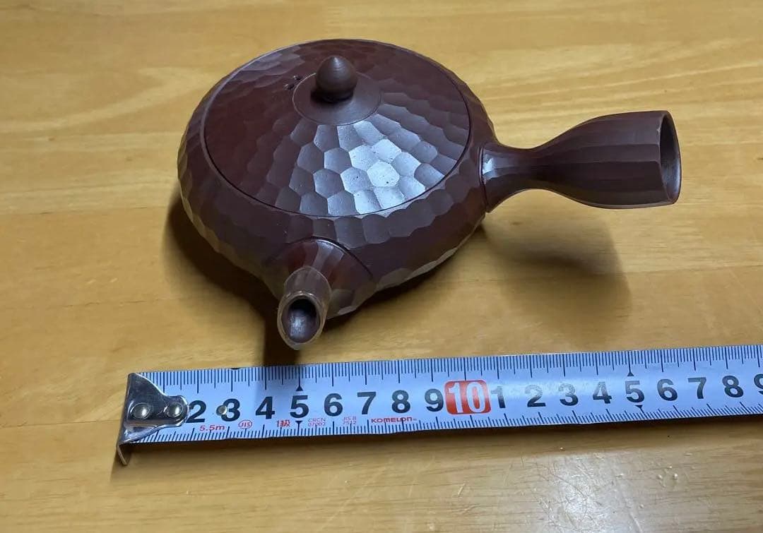万古焼　手作急須　三代伊呂久作 希少品　ダイヤモンドカット