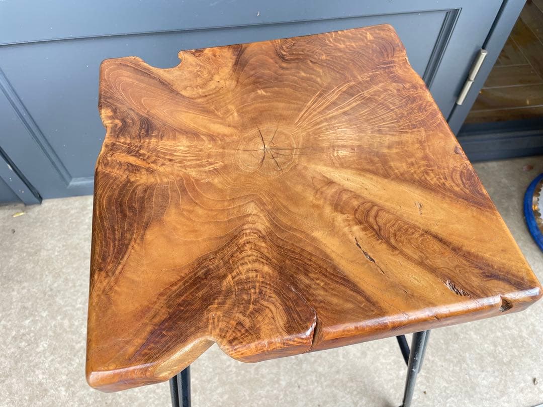 B7108【無垢×アイアン】スツール アイアンスツール