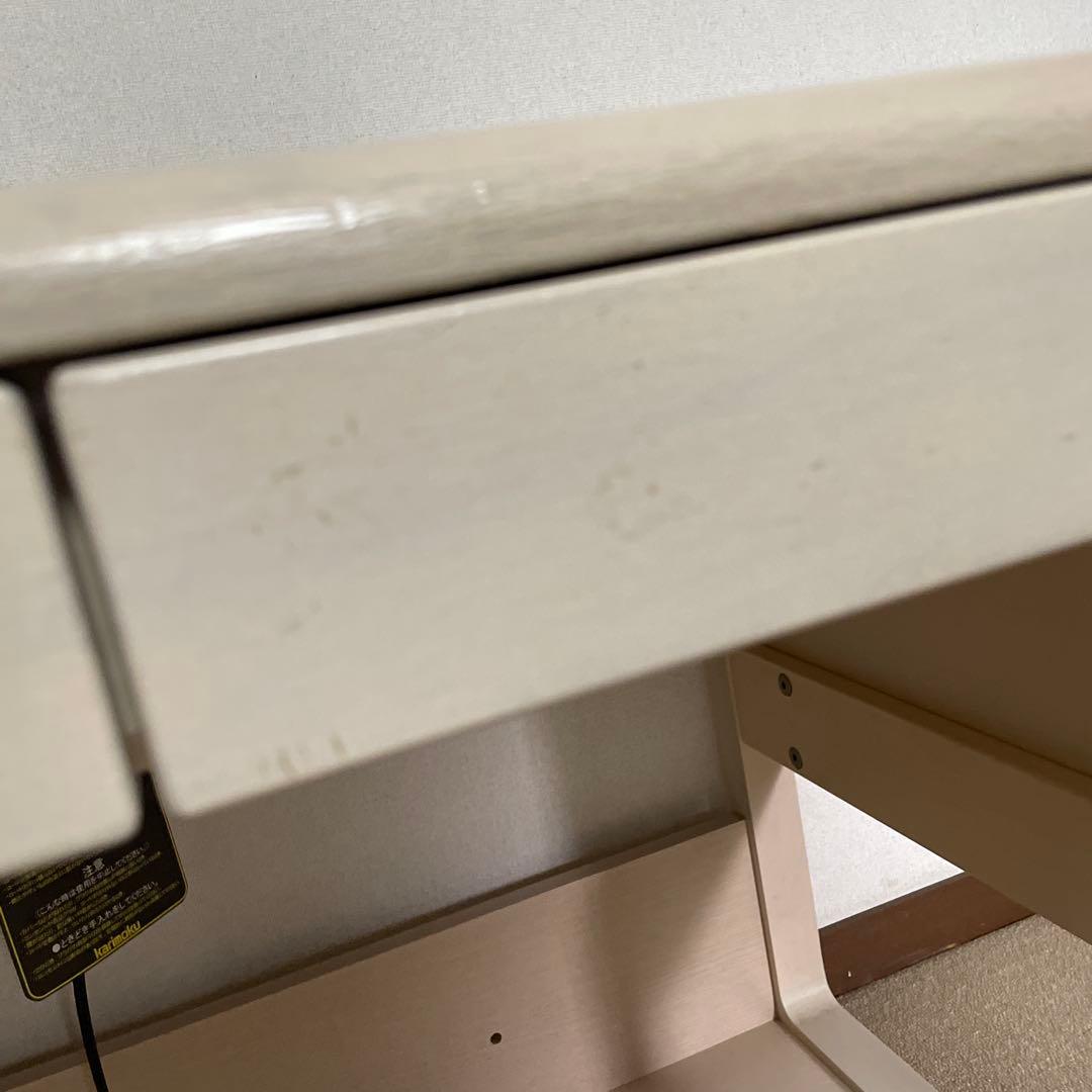 カリモク×ベネッセ学びデスク　ライトベージュ 木製デスク 2引き出し付き