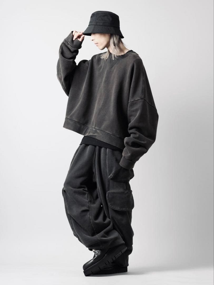 BOX CREW / WASHED BLACK L 【男女兼用】