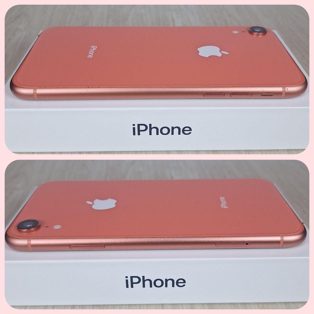 iPhone XR 256GB コーラル SIMフリー バッテリー新品100%