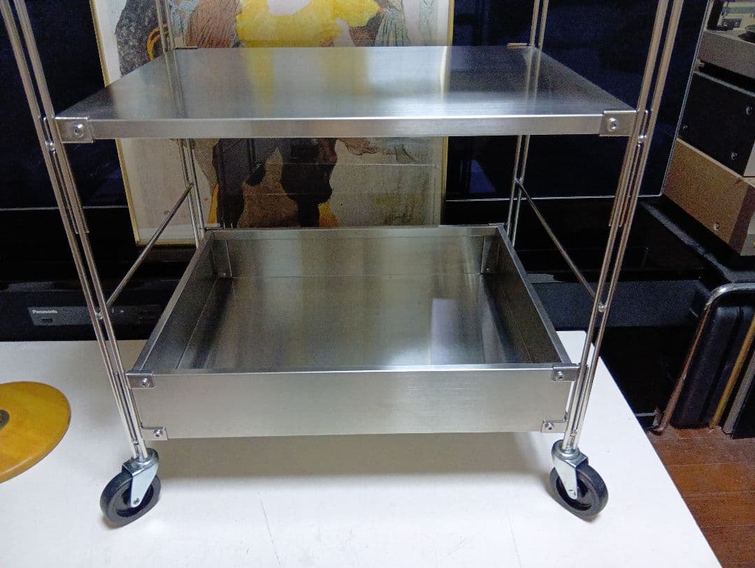 無印良品 ステンレスユニットシェルフワゴンセット キャスター付