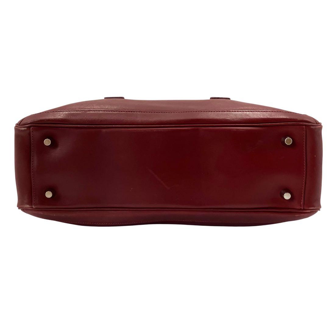 【美品・上質】オールドコーチ レザー ハンドバッグ バーガンディ（赤茶）