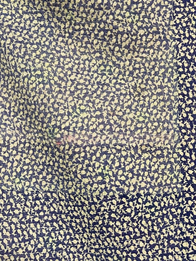 カンタ 刺繍 ラリーキルト インド ビンテージ布 ベッドカバー ソファーカバー