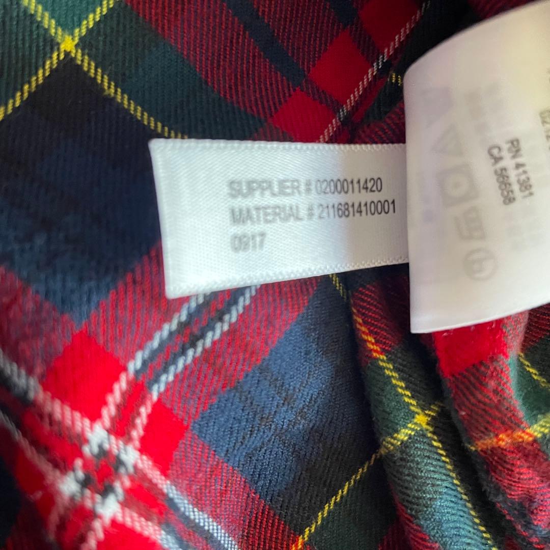 美品　ラルフローレン　S ネルシャツ　タータンチェック　ポニー刺繍　レッド系