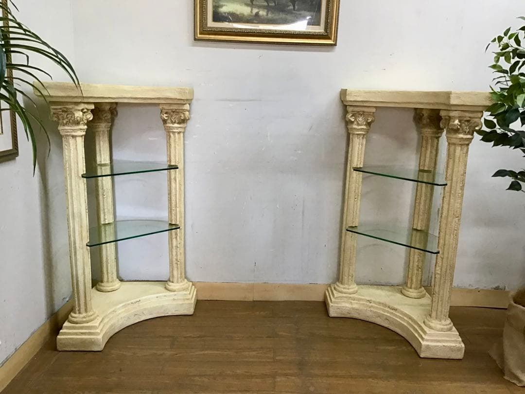 レティシア☆管357☆デコラティブ☆ギリシャ神殿☆コーナーシェルフ☆飾り棚
