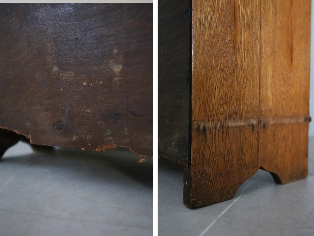 英国アンティーク木製ライティングビューロー/勉強机デスク/テーブル(89-71)