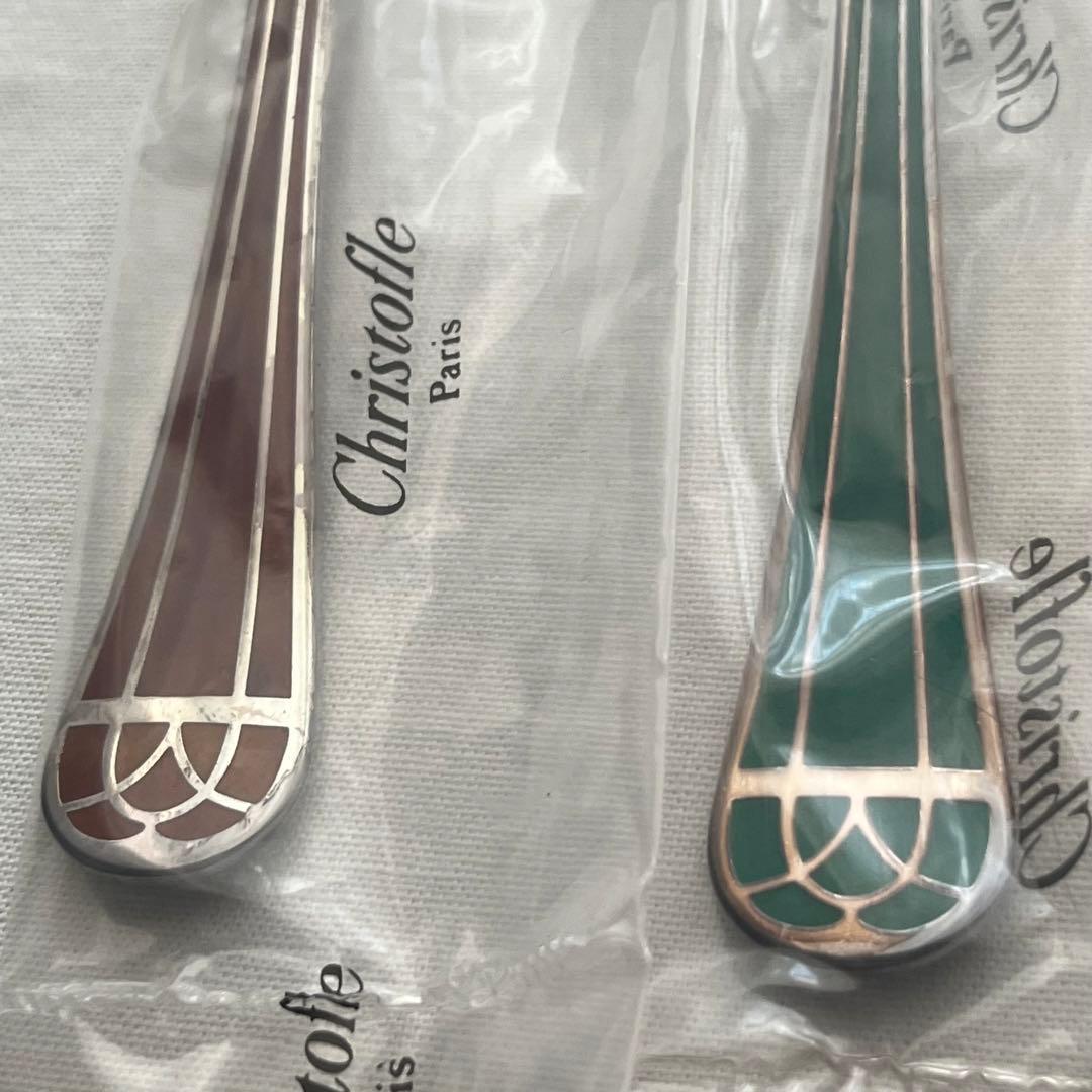 未使用品 クリストフル タリスマン 七宝 ディナーカトラリー スプーン