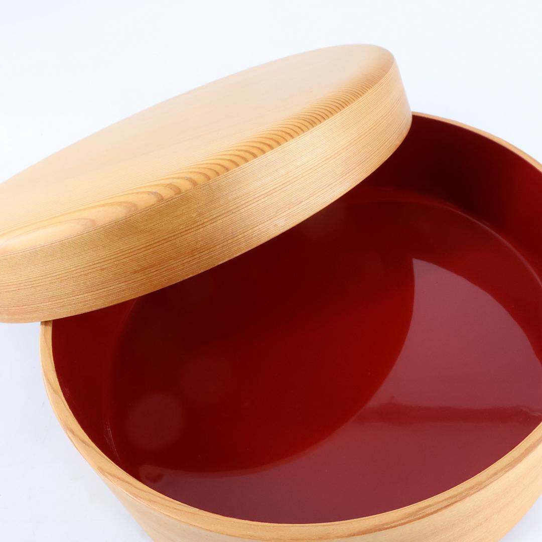 2961★柴田慶信商店　大館　曲げわっぱ うるし塗★菓子器★未使用★