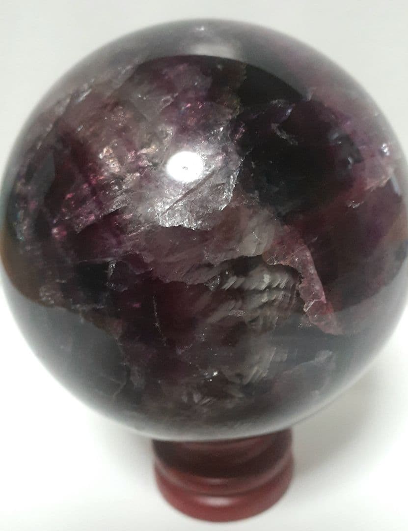 お値下げ！　紫色天然石　丸玉　直径8.7cm　重量1150g