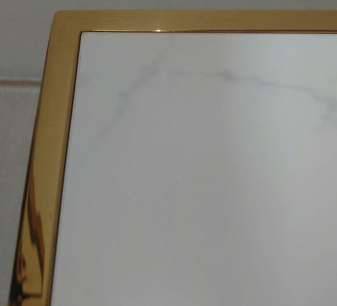 フランフラン　レーヌ ネストテーブル S マーブル×ゴールド