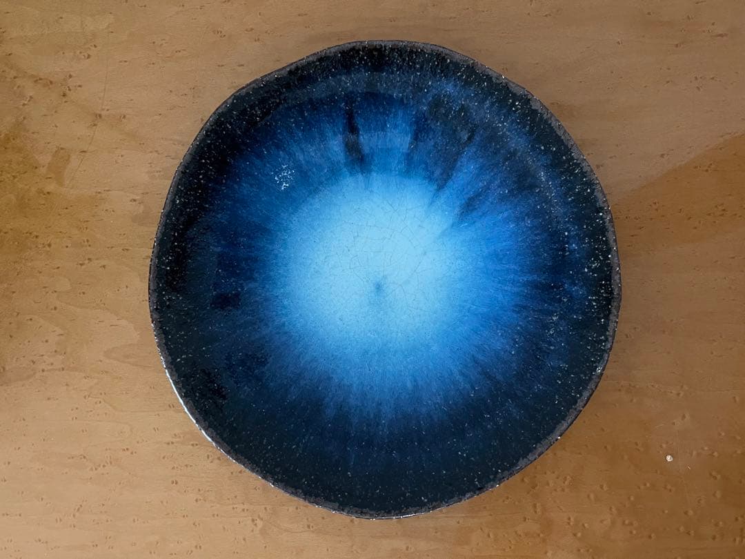 【新品・未使用】青萩　大皿　納富晋作