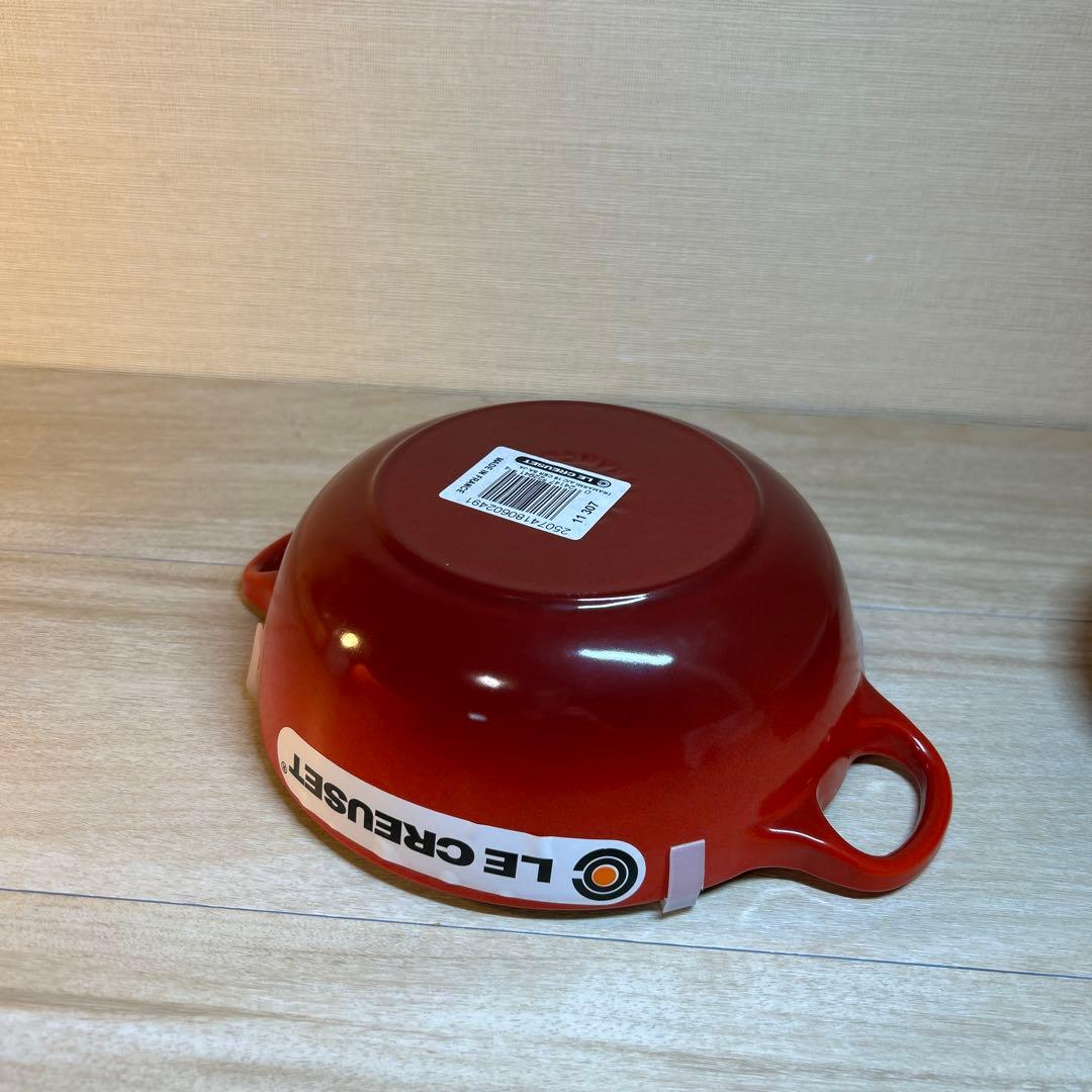 未使用保管品　ルクルーゼ　マルミット　18cm チェリーレッド　両手鍋　鍋