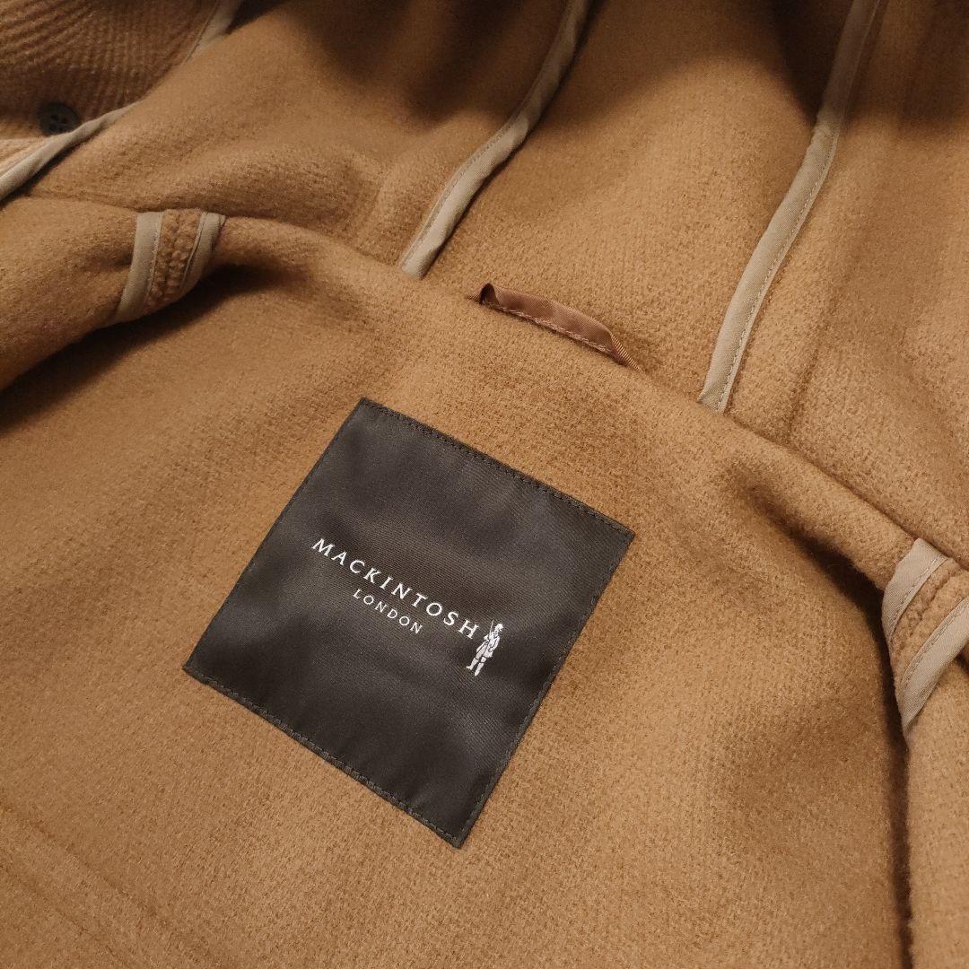 極美品✨マッキントッシュ　ロングダッフルコート　ヘリンボーン　キャメルブラウン