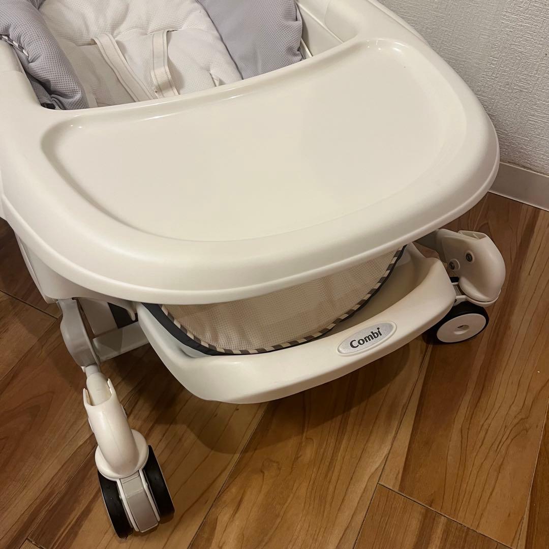 【美品】 コンビ ハイローチェア ネムリラ FF セサミグレー リバーシブル