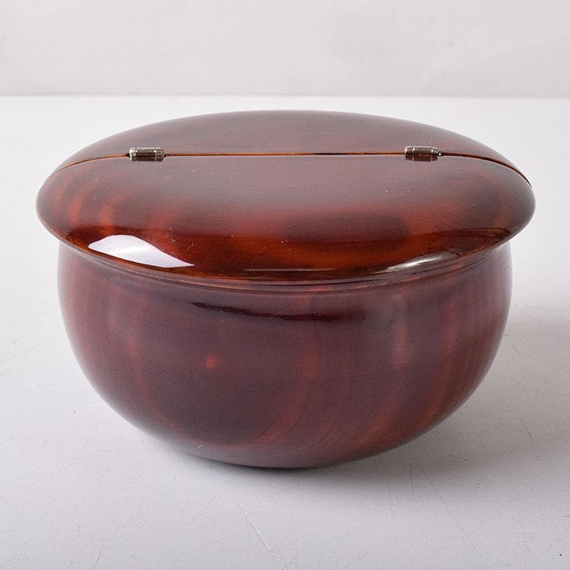 茶道具　栄春造　溜塗　老松蒔絵　茶器　龍村美術織物謹製仕覆付　共箱　V　7529