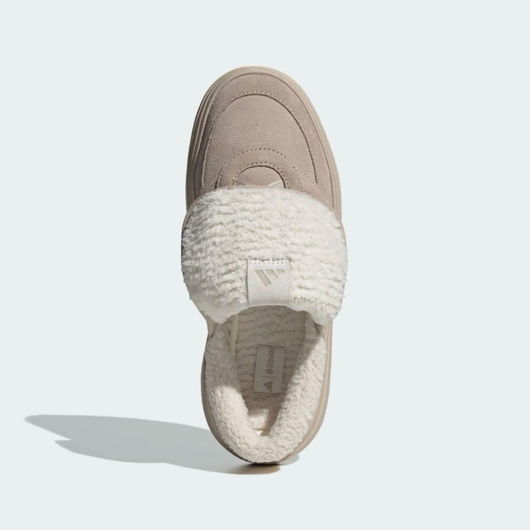 【韓国限定】adidas アディダス23.5㎝ ボア付き サンダル ベージュ