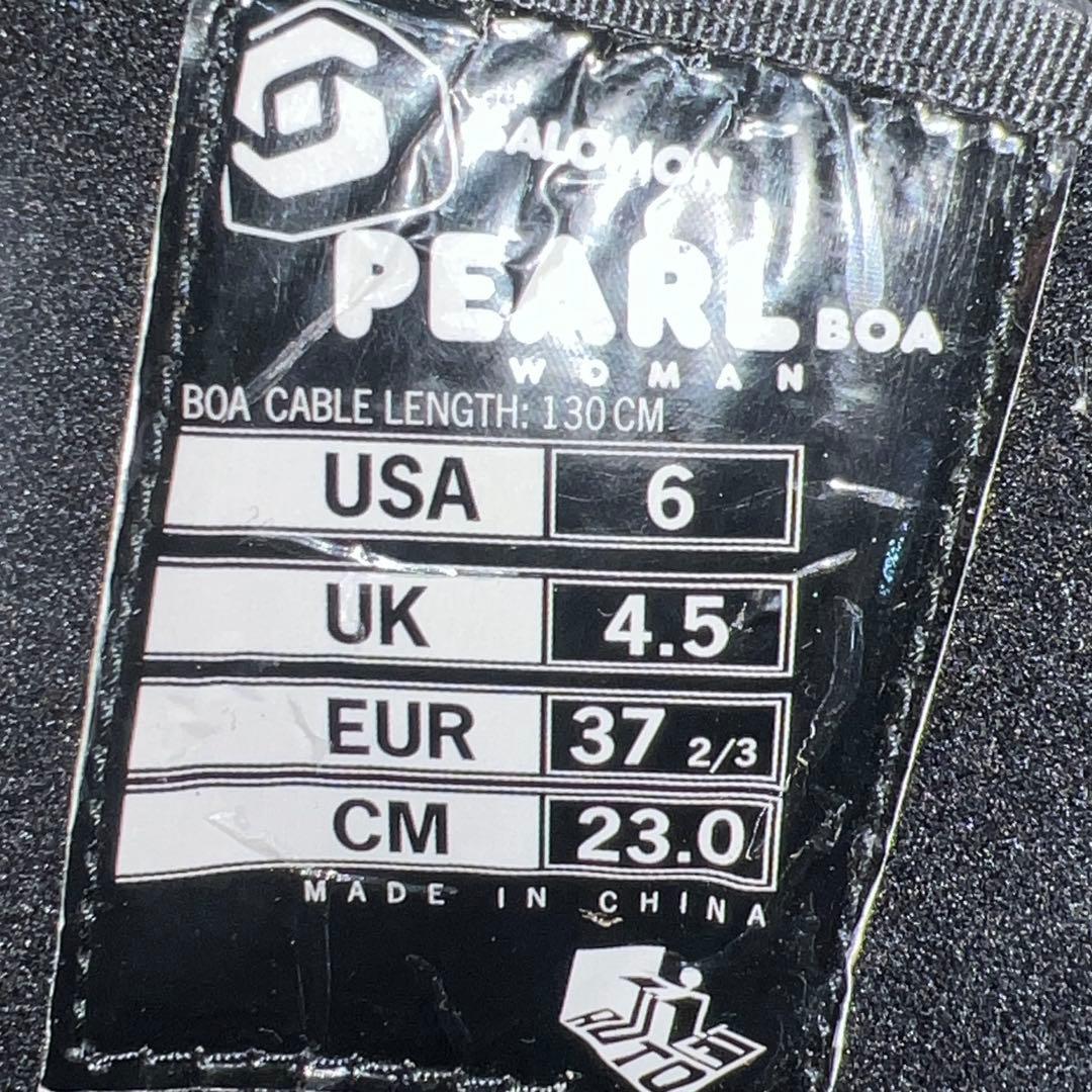 7-8回着用レディース23cm SALOMON PEARL BOAブーツ