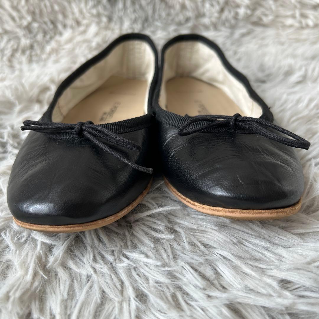 【美品】E.PORSELLI×FRAMeWORK 別注バレエシューズ ブラック