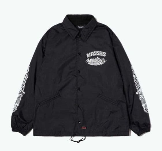 PORKCHOP x MASSES ナイロンジャケット コーチジャケット L 黒