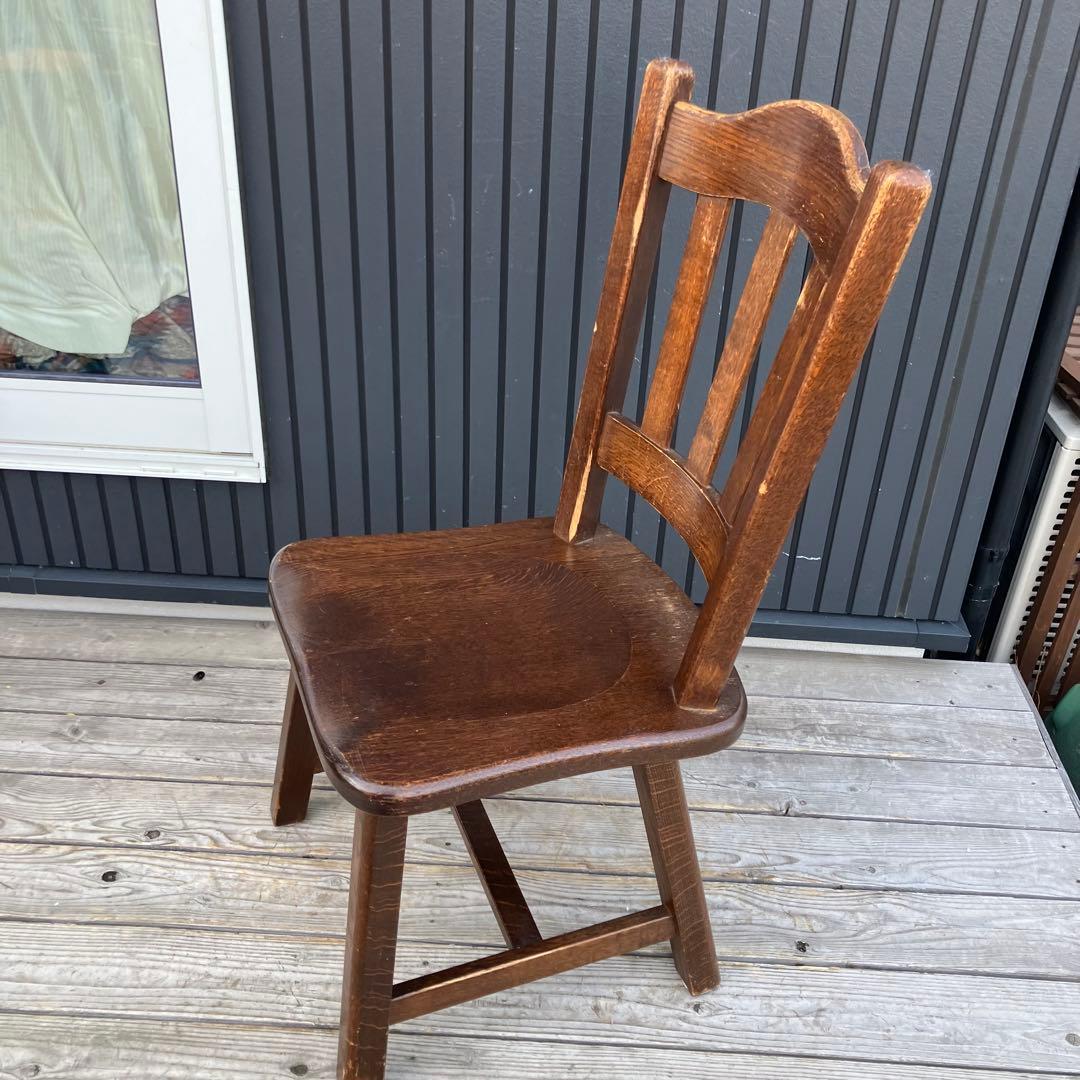 ① 北欧レトロ 古家具 木製椅子 チャーチチェア ダイニングチェア ビンテージ