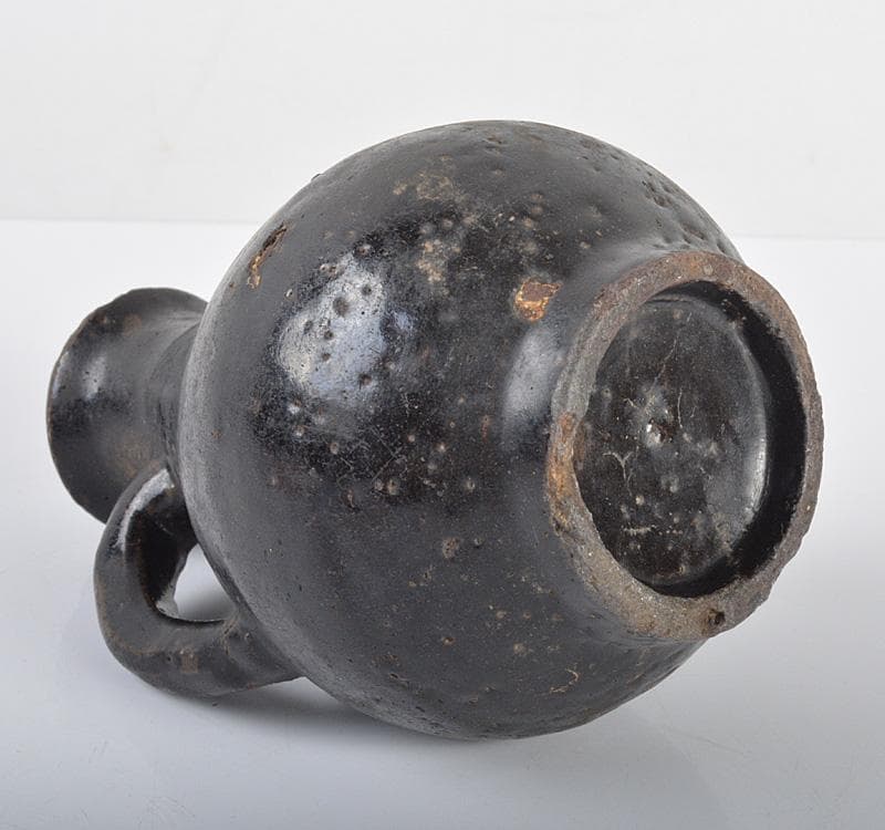 朝鮮美術　李朝　黒釉　執壷　水注　V R4220