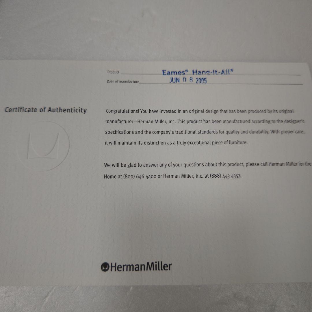 【正規品】Eames Hang-It-All イームズ ハングイットオール