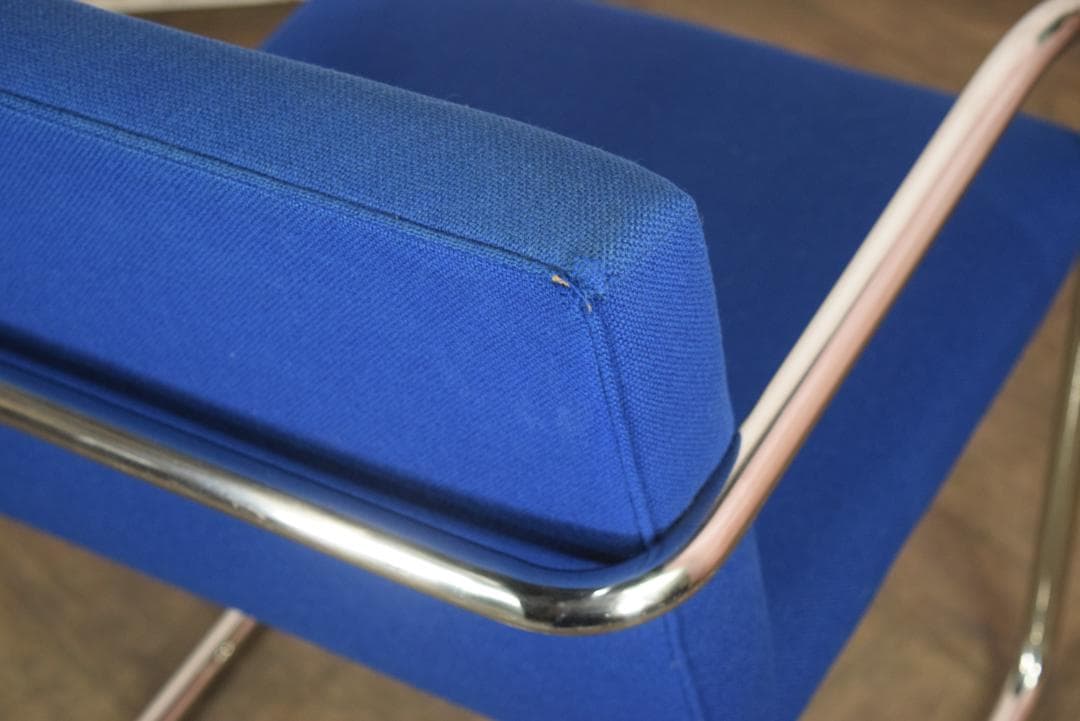 Knoll/ノル ブルーノ アームチェア チューブラー ファブリックブルー d